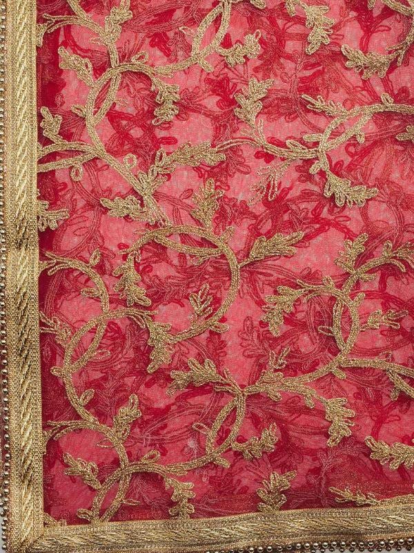 All Over Embroidered Net Dupatta/shawl/stole