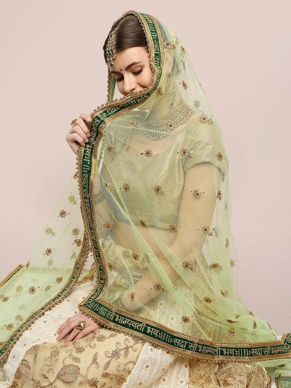 Bridal Sada Saubhagyawati Bhav Net Dupatta/shawl/stole