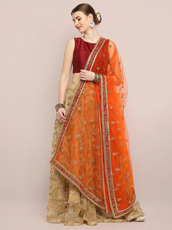 Bridal Sada Saubhagyawati Bhav Net Dupatta/shawl/stole