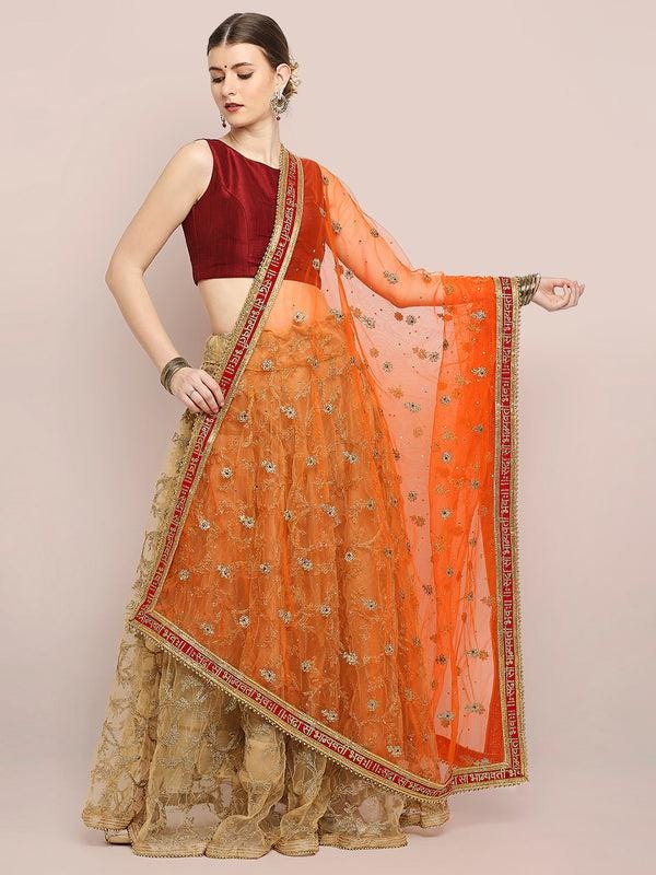 Bridal Sada Saubhagyawati Bhav Net Dupatta/shawl/stole