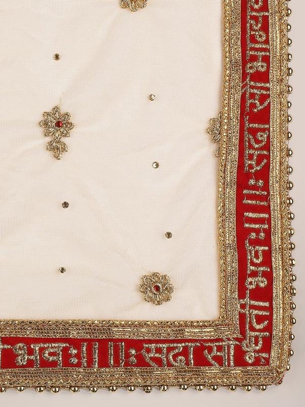 Bridal Sada Saubhagyawati Bhav Net Dupatta/shawl/stole