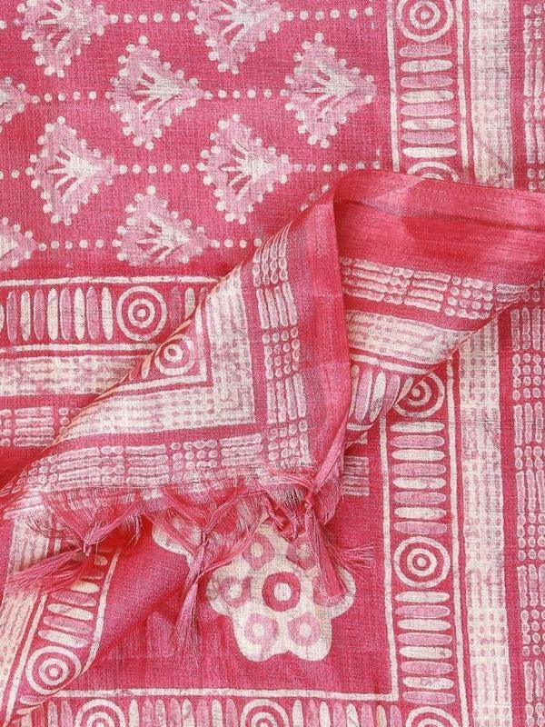 Floral Printed Art Silk Dupatta/shawl/stole