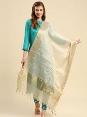Light Gold Banarasi Tissue Silk Dupatta/shawl/stole