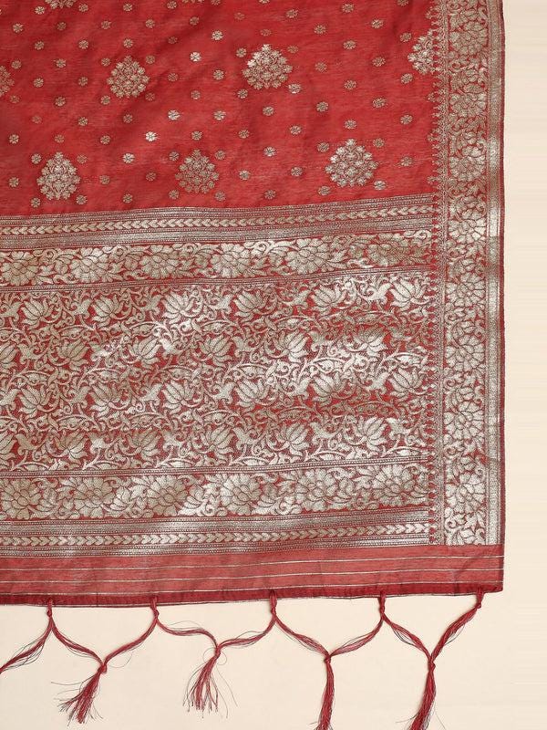Banarasi Dupatta in Chanderi Blended Silk With Gold Weaving/shawl/stole
