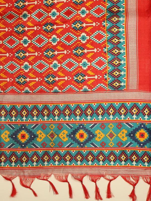 Patola Printed Art Silk Dupatta/shawl/stole