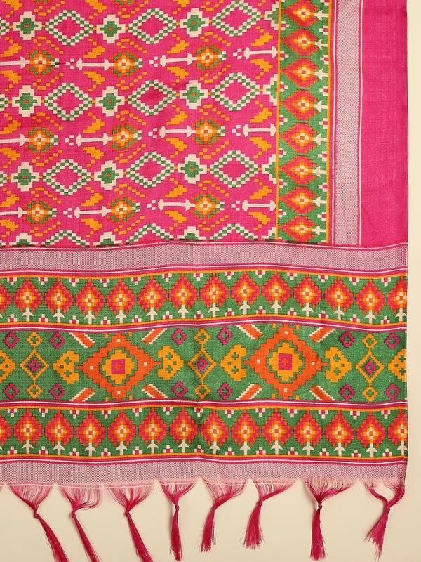 Patola Printed Art Silk Dupatta/shawl/stole