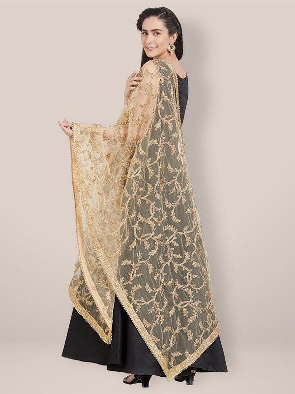 All Over Embroidered Net Dupatta/shawl/stole