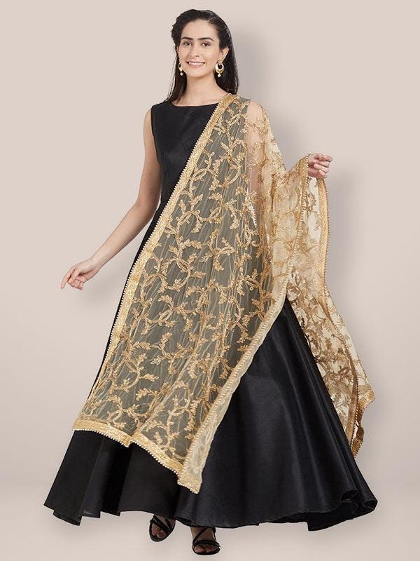 All Over Embroidered Net Dupatta/shawl/stole