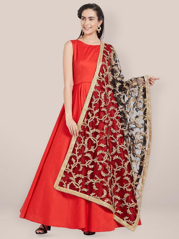 All Over Embroidered Net Dupatta/shawl/stole