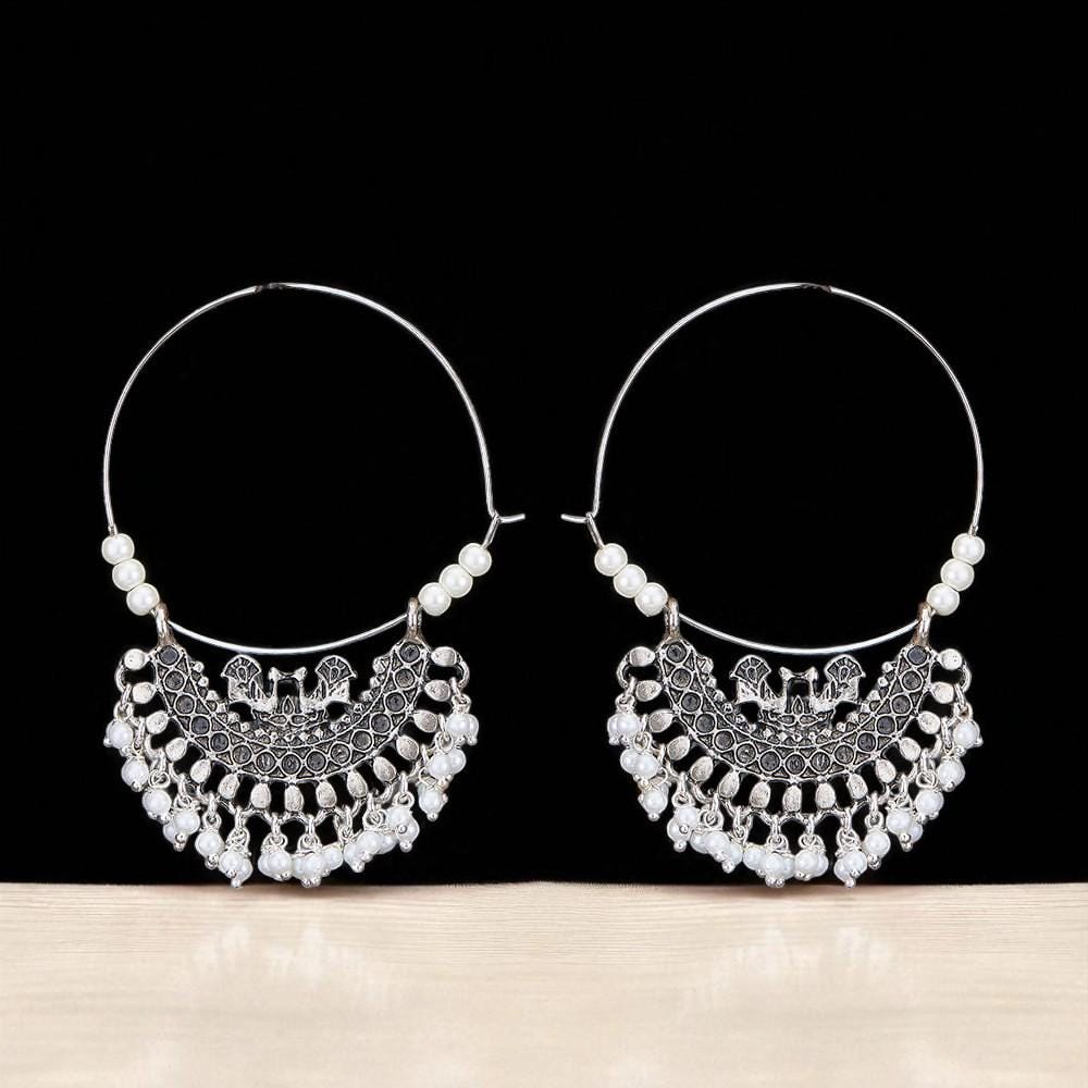 Antique Classic Earring With Oxidised Plating
