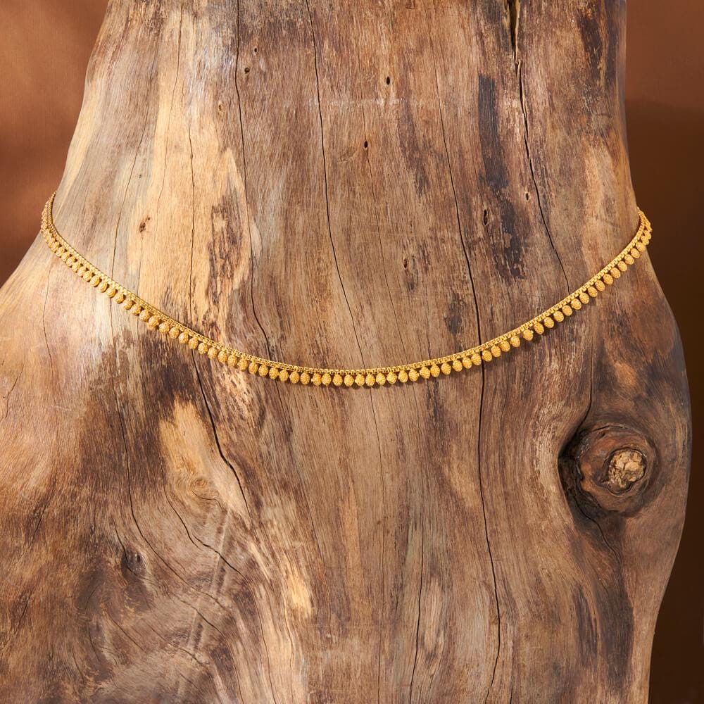 Golden polished chain belt waist accessory kamarpatta