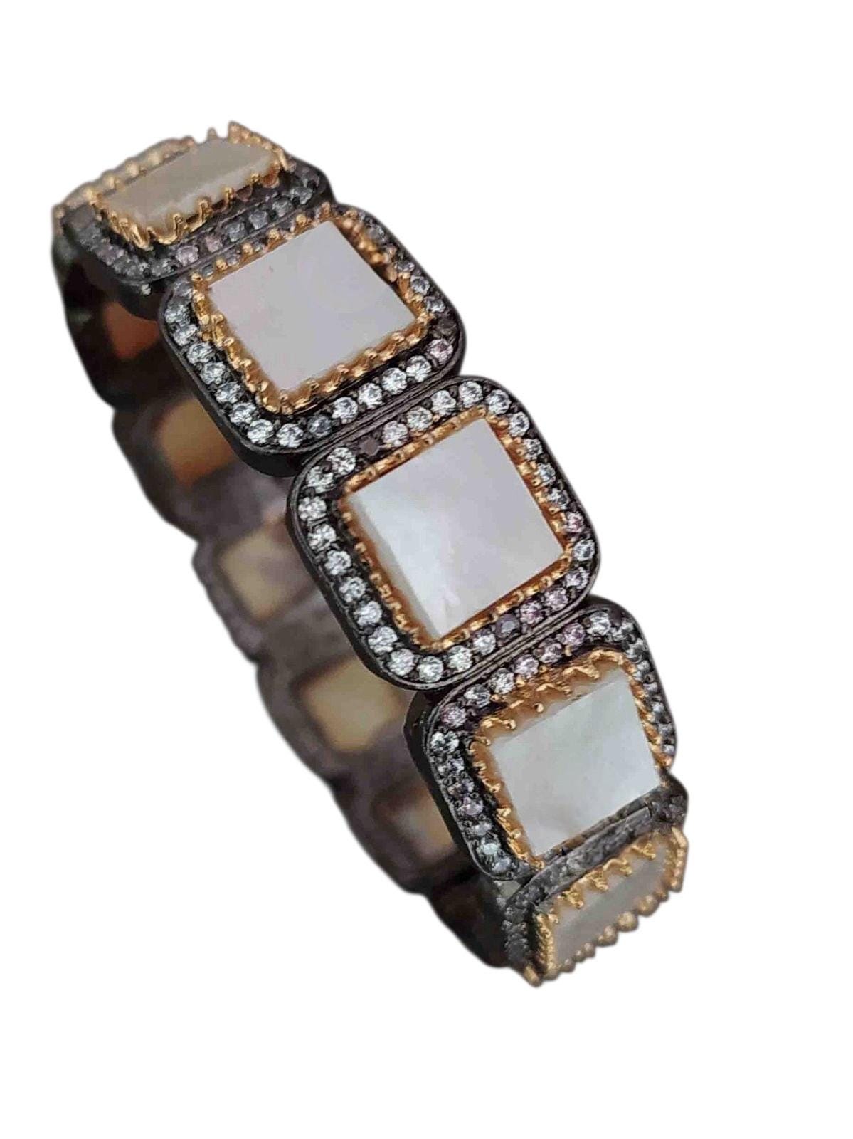 Two tone Sabyasachi inspired Kada Bracelet