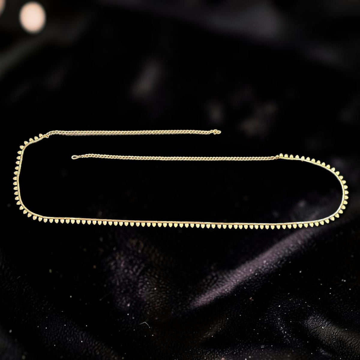 Thin real gold style chain belt waist accessory kamarpatta delicate design
