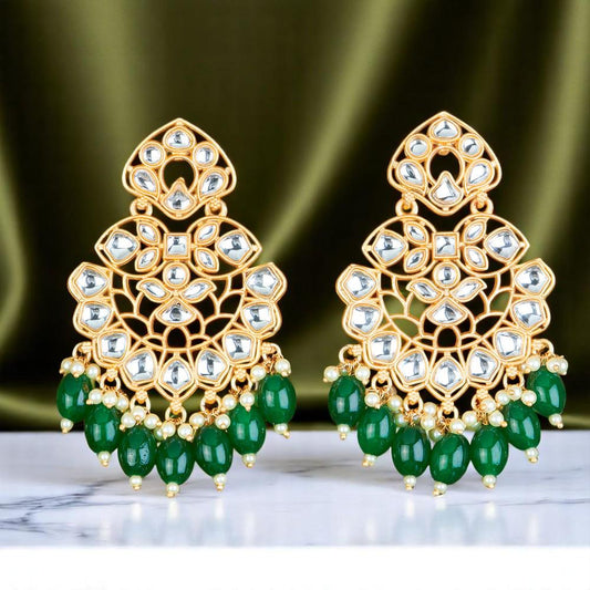 Light weight kundan earrings