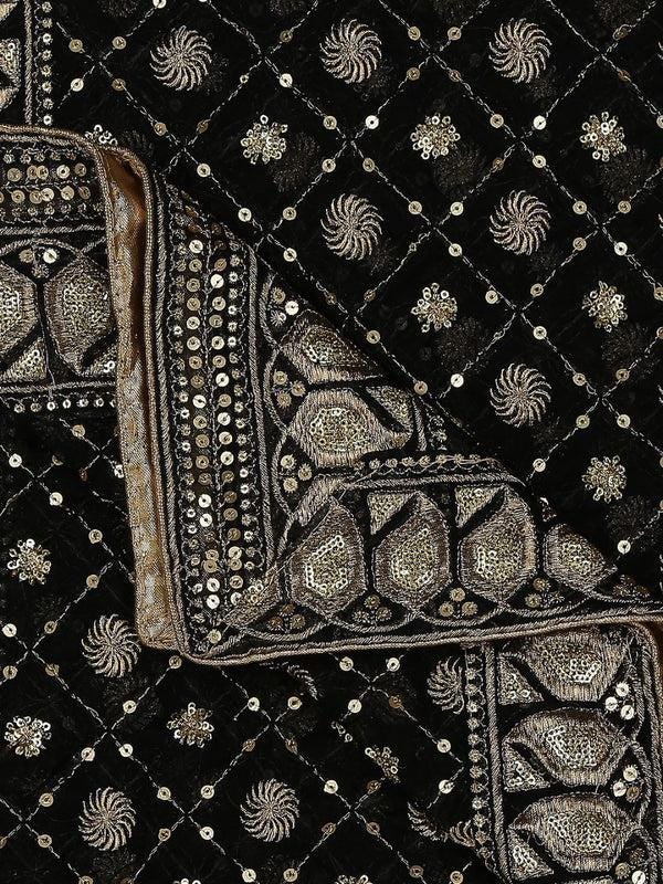Heavily Embroidered Net Dupatta Stole