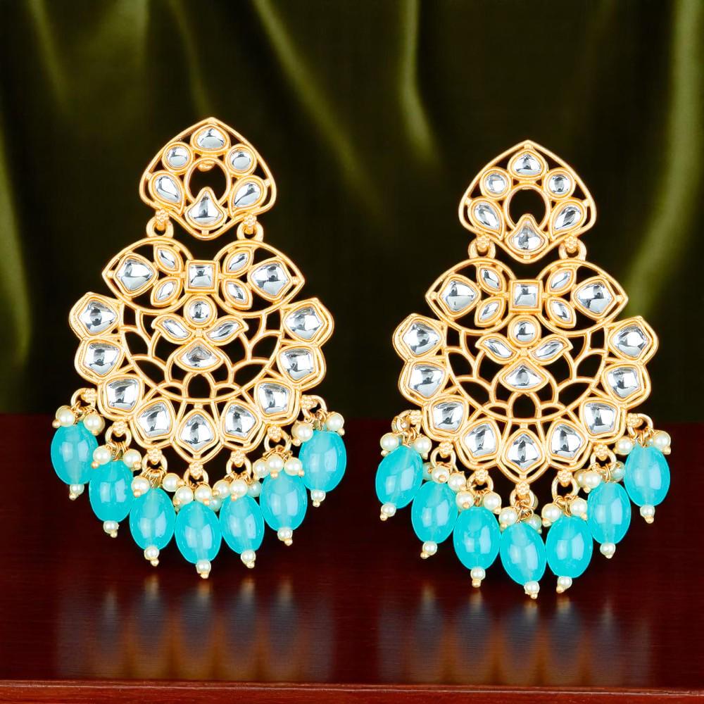 Light weight kundan earrings