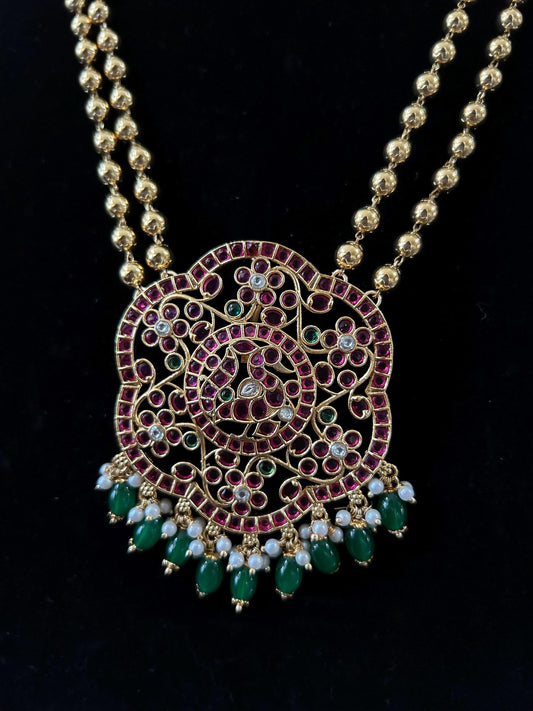 Premium quality jadau and pearls necklace set long adjustable