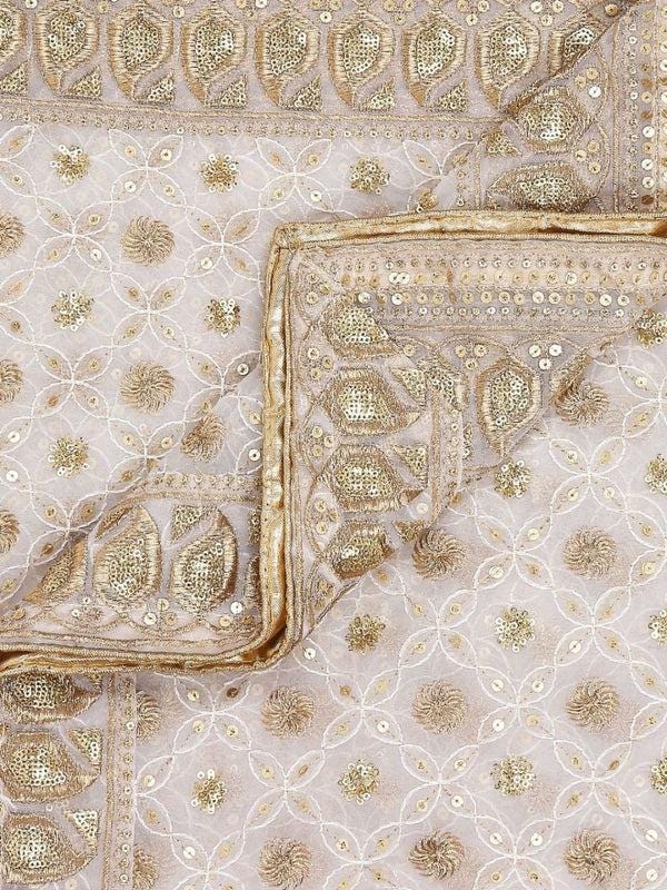 Heavily Embroidered Net Dupatta Stole