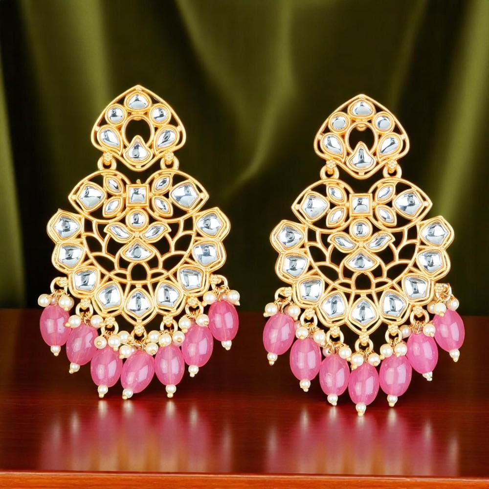Light weight kundan earrings