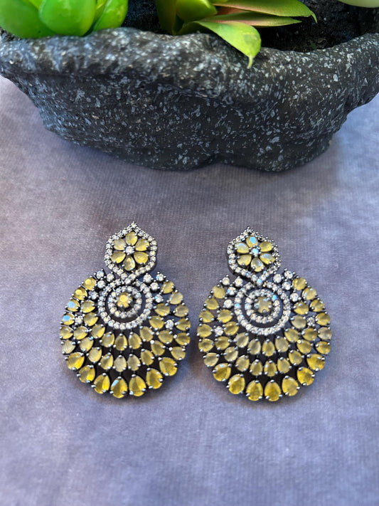 American Diamond Classic Earring With Victorian polished