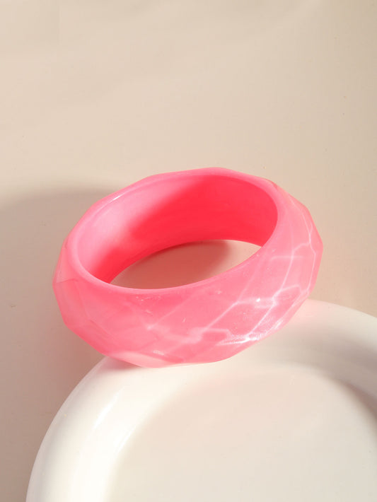 Acrylic Bangles Hot Pink Thick