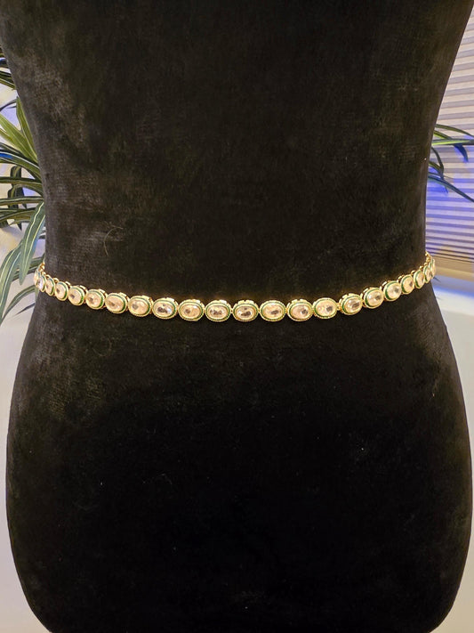 Gold n stones chain belt waist accessory kamarpatta