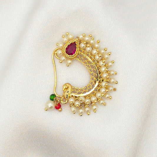 Maharashtrian Nath Pressing Gold polished