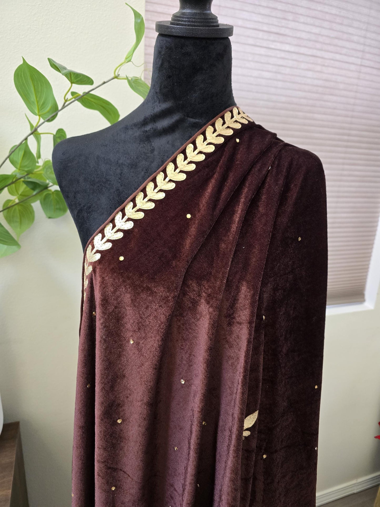 Gotta Patti Work Velvet Dupatta available in multiple colors trendy shawl stole