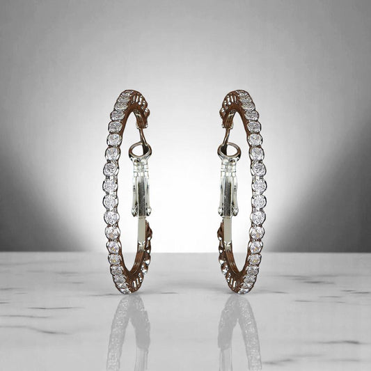 CZ by Aura earrings rings silver polished