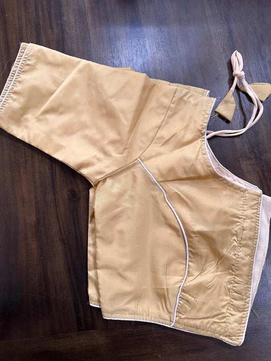 Silk Plain Casual Wear Readymade Blouse front button blouse no padding size 38 can be extended