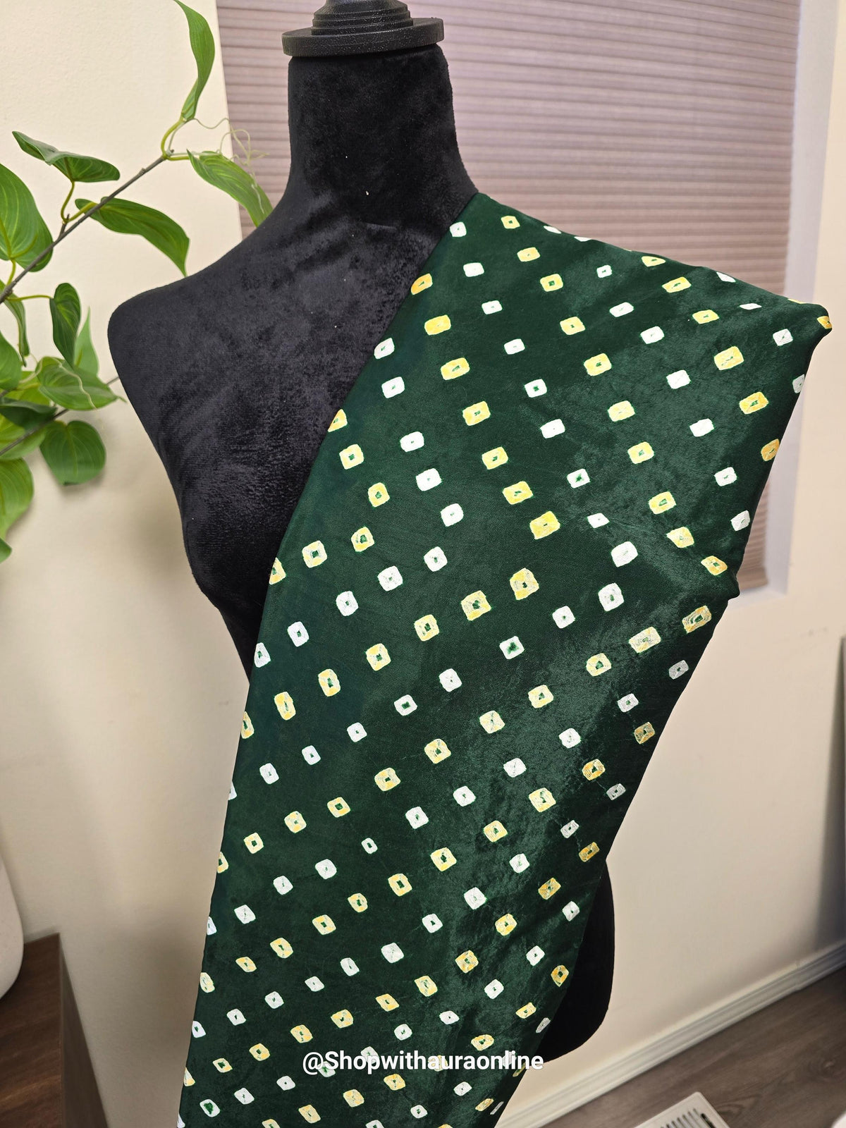 Pure Gajji silk soft handmade handwork Bandhani dupatta stole