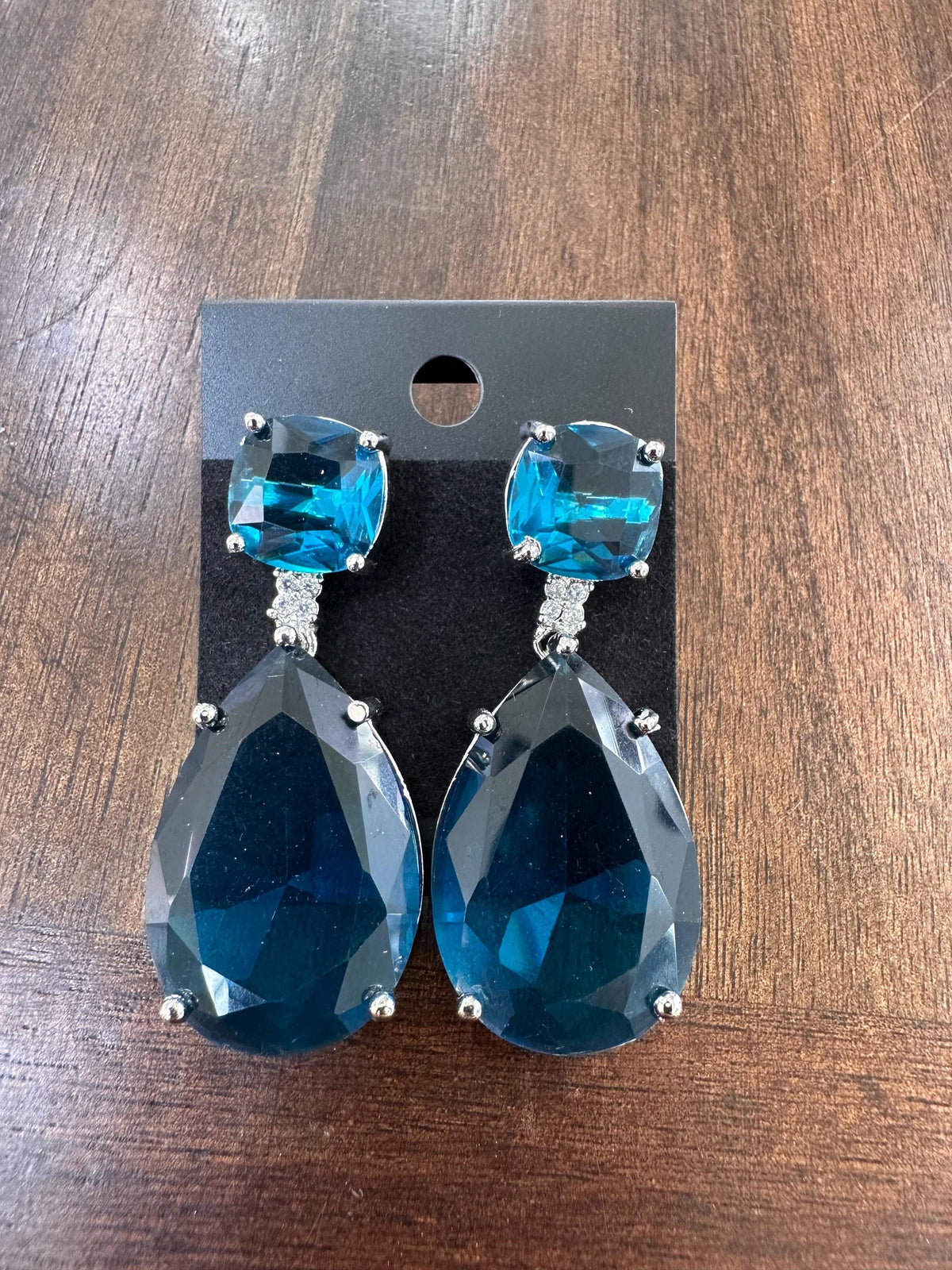 Chunky American Diamond Dangle Earrings: Trendy Statement Jewelry