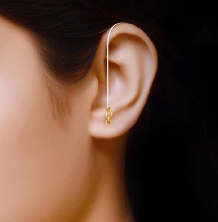 Invisible Earring Chains: Lightweight Ear Support, Pack of 2 Pairs
