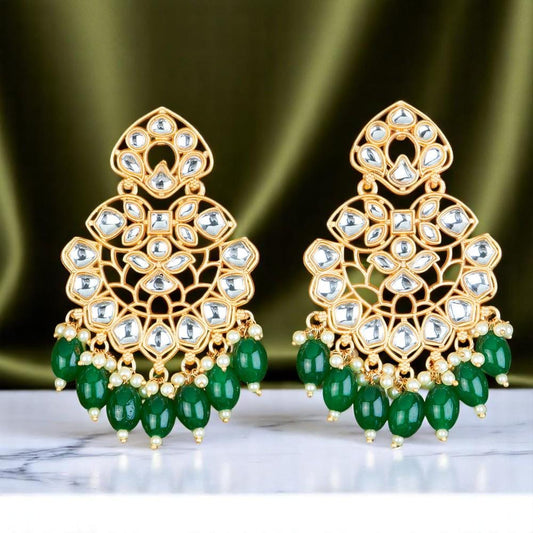 Light weight kundan earrings