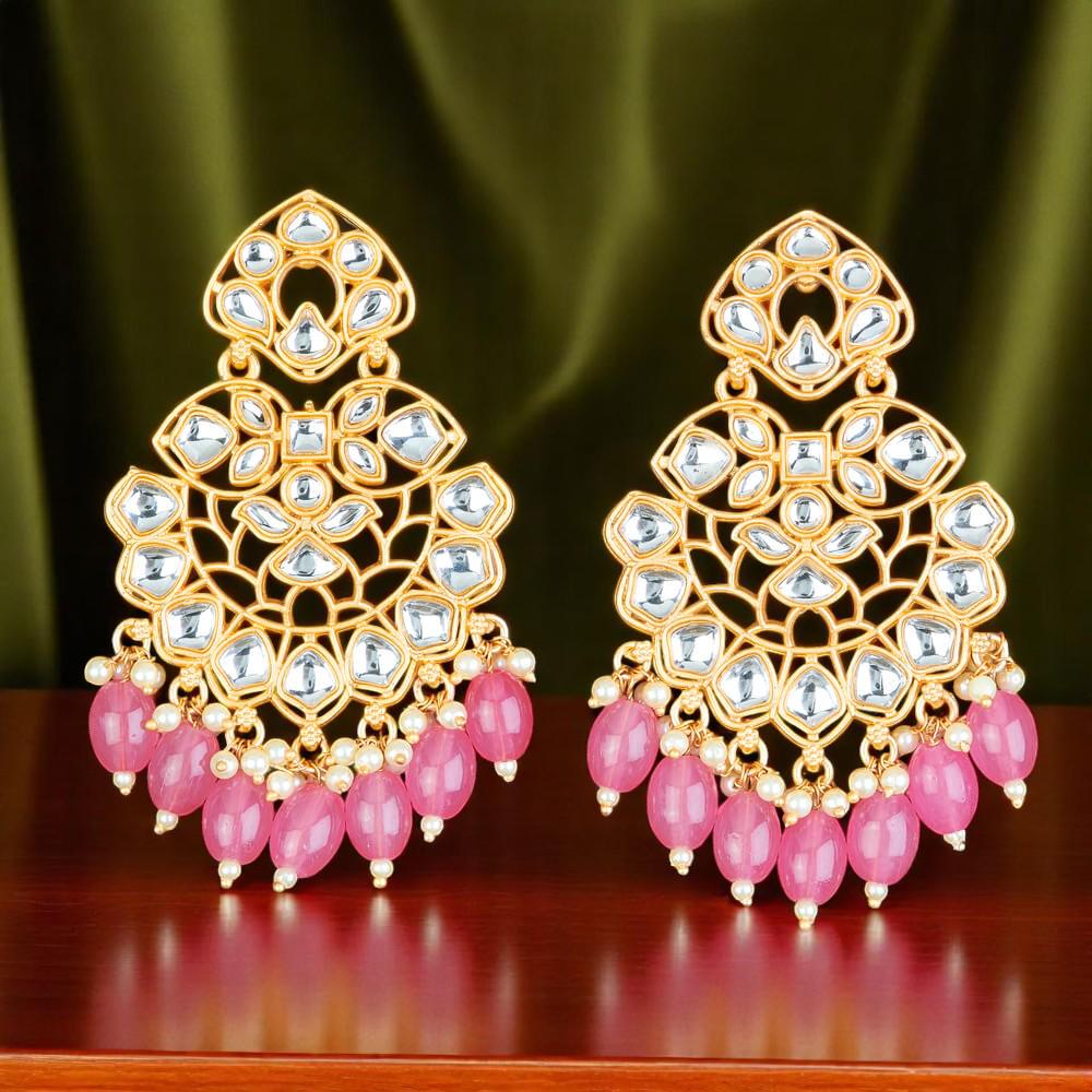 Light weight kundan earrings