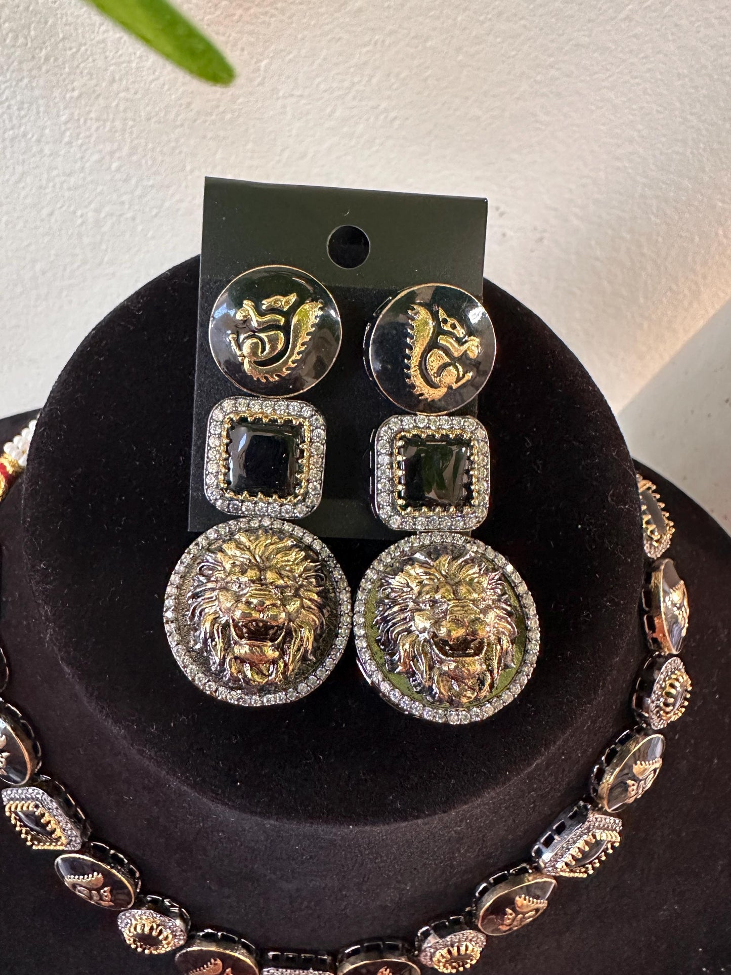 Sabyasachi inspired long necklace set victorian polished