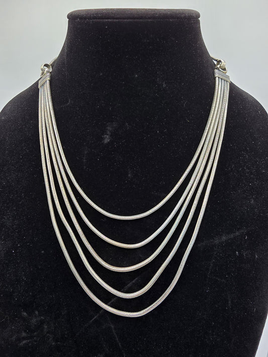 German silver chain necklace modern minimal