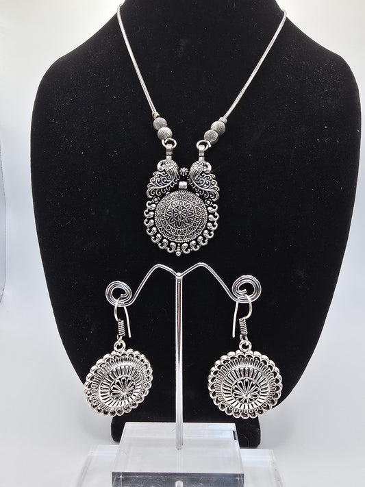 German silver chain necklace set