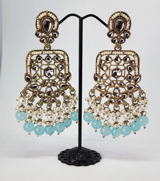 kundan earrings light weight Bollywood style