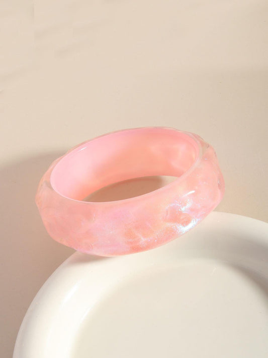 Round Acrylic Bangles One size Chunky Resin