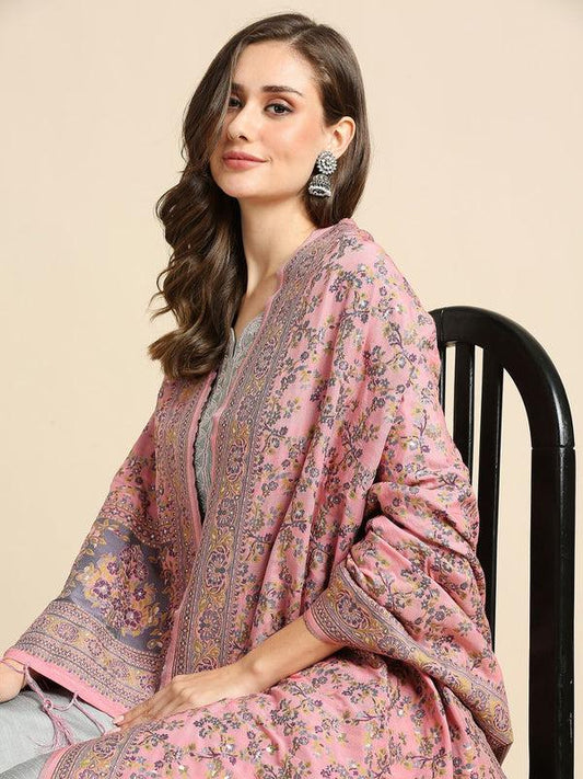 Pink Pashmina Style Weaving Banarasi Dupatta Dupatta dupatta/shawl/stole