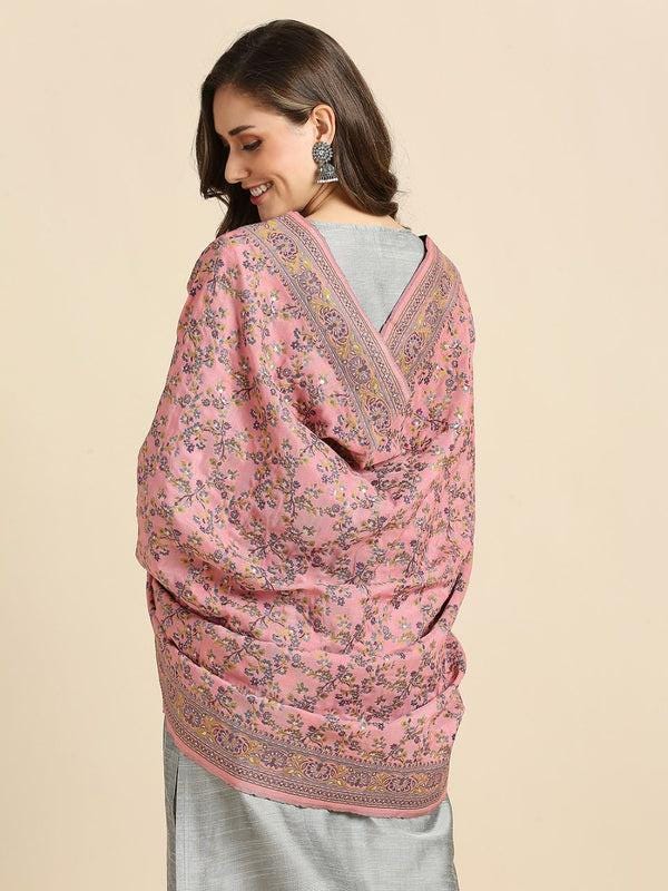 Pink Pashmina Style Weaving Banarasi Dupatta Dupatta dupatta/shawl/stole