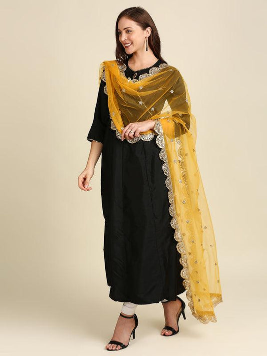 Peacock design pink and black color art silk dupatta/shawl/stole