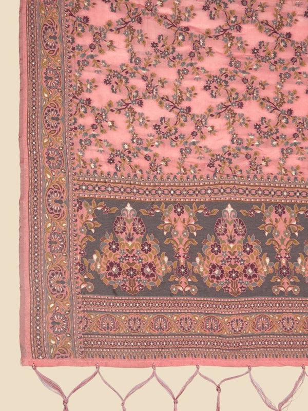 Pink Pashmina Style Weaving Banarasi Dupatta Dupatta dupatta/shawl/stole
