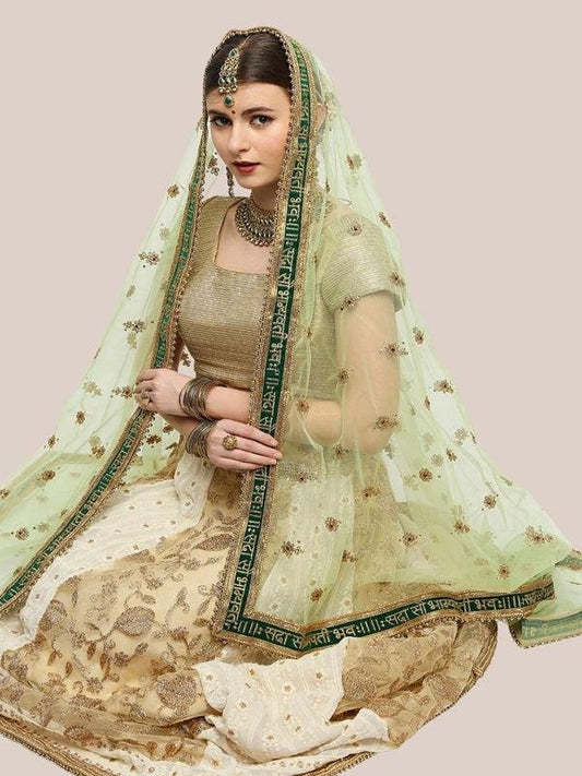 Bridal Sada Saubhagyawati Bhav Net Dupatta/shawl/stole