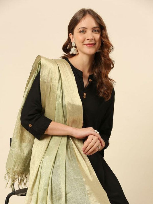 Pista Green Two Tone Banarasi Tissue Dupatta/shawl/stole