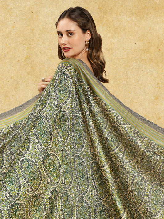 Paisley Printed Art Silk Dupatta/shawl/stole