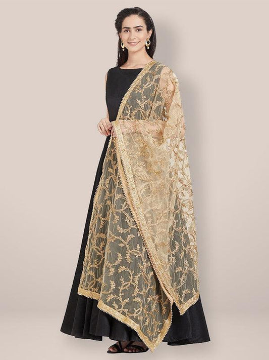 All Over Embroidered Net Dupatta/shawl/stole
