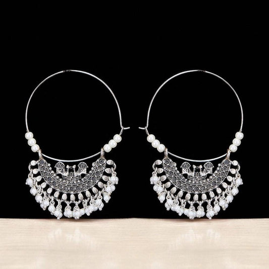 Antique Classic Earring With Oxidised Plating