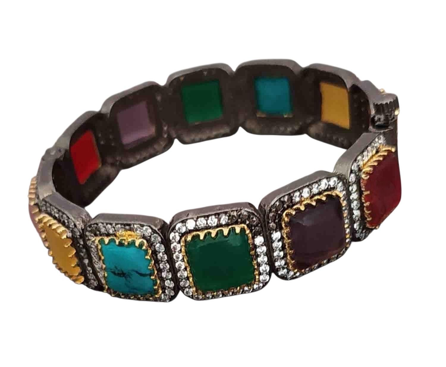 Two tone Sabyasachi inspired Kada Bracelet